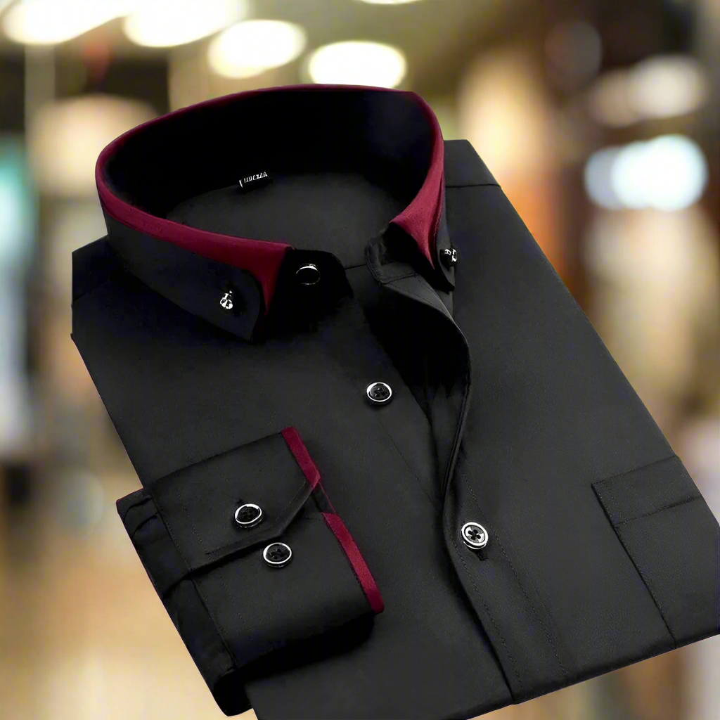 Men's Dress Shirt with Timeless Design and Comfortable Fit – Classic Long-Sleeve Cotton Blend Shirt 0
