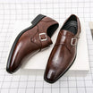 Men's Dress Shoes Monk Strap with Cushioned Insole – Polished Black Leather Formal Footwear 0
