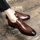 Men's Dress Shoes Monk Strap with Cushioned Insole – Polished Black Leather Formal Footwear 2