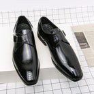Men's Dress Shoes Monk Strap with Cushioned Insole – Polished Black Leather Formal Footwear 3