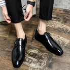 Men's Dress Shoes Monk Strap with Cushioned Insole – Polished Black Leather Formal Footwear 5