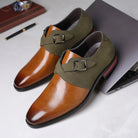 Men's Dress Shoes with Suede Detailing – Elegant Black Leather Formal Shoes 0