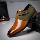 Men's Dress Shoes with Suede Detailing – Elegant Black Leather Formal Shoes 1