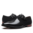 Men's Dress Shoes with Suede Detailing – Elegant Black Leather Formal Shoes 7