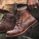 Men's High-Top Boots with Sturdy Sole – Genuine Leather Urban Outdoor Footwear – Black Brown Options 1