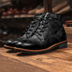 Men's High-Top Boots with Sturdy Sole – Genuine Leather Urban Outdoor Footwear – Black Brown Options 2