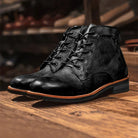 Men's High-Top Boots with Sturdy Sole – Genuine Leather Urban Outdoor Footwear – Black Brown Options 2