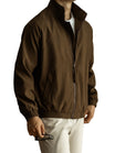 Men’s Jacket with Ribbed Structure and Stand-Up Collar