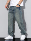 Men’s Jeans with Button Closure and Belt Loops