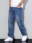 Men’s Jeans with Button Closure and Belt Loops