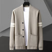 Men’s Long-Sleeve Cardigan with Button Closure