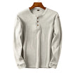 Men’s Long Sleeve Henley Shirt with Button Closure