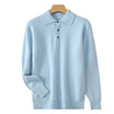 Men’s Long Sleeve Knitted Polo Shirt with Textured Pattern