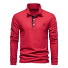 Men's Long Sleeve Polo Shirt with Button Neck – Breathable Fabric for Versatile Style 0