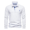Men's Long Sleeve Polo Shirt with Button Neck – Breathable Fabric for Versatile Style 1