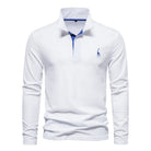 Men's Long Sleeve Polo Shirt with Button Neck – Breathable Fabric for Versatile Style 1