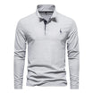 Men's Long Sleeve Polo Shirt with Button Neck – Breathable Fabric for Versatile Style 2