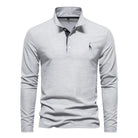 Men's Long Sleeve Polo Shirt with Button Neck – Breathable Fabric for Versatile Style 2