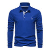 Men's Long Sleeve Polo Shirt with Button Neck – Breathable Fabric for Versatile Style 3