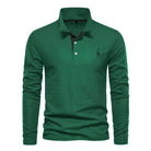 Men's Long Sleeve Polo Shirt with Button Neck – Breathable Fabric for Versatile Style 4