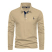 Men's Long Sleeve Polo Shirt with Button Neck – Breathable Fabric for Versatile Style 5