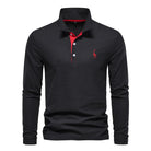 Men's Long Sleeve Polo Shirt with Button Neck – Breathable Fabric for Versatile Style 6