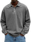 Men's Long Sleeve Polo Shirt with Classic Collar – Casual Fit for Everyday Wear 1