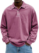 Men's Long Sleeve Polo Shirt with Classic Collar – Casual Fit for Everyday Wear 4