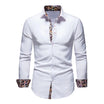 Men’s Long Sleeve Shirt with Inner Pattern Panels
