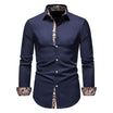 Men’s Long Sleeve Shirt with Inner Pattern Panels
