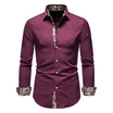 Men’s Long Sleeve Shirt with Inner Pattern Panels
