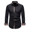 Men’s Long Sleeve Shirt with Inner Pattern Panels