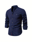 Men’s Long Sleeve Shirt with Stand Collar