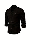 Men’s Long Sleeve Shirt with Stand Collar