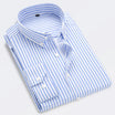 Men’s Long Sleeve Shirt with Vertical Stripes and Button Closure