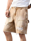 Men's Mid-Waist Ripped Shorts