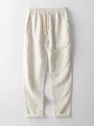 Men's Outfit Set with Knitted Waffle Shirt and Linen Pants – Casual Summer Style for Men 7