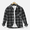 Men’s Plaid Shirt with Long Sleeves and Chest Pocket