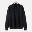 Men’s Polo Shirt with Long Sleeves and Ribbed Cuffs
