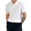 Men’s Polo Shirt with Short Sleeves and Ribbed Structure