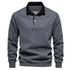 Men’s Polo Sweatshirt with Contrasting Collar