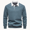 Men’s Polo Sweatshirt with Contrasting Collar