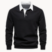 Men’s Polo Sweatshirt with Contrasting Collar