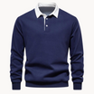 Men’s Polo Sweatshirt with Contrasting Collar
