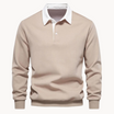 Men’s Polo Sweatshirt with Contrasting Collar