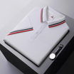 Men’s Polo with Striped Collar