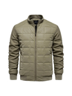 Men's Quilted Spring Jacket with Zip Front Closure