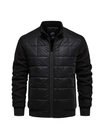 Men's Quilted Spring Jacket with Zip Front Closure