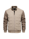 Men's Quilted Spring Jacket with Zip Front Closure