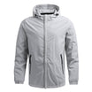Men’s Rain Jacket with Hood and Zip Closure